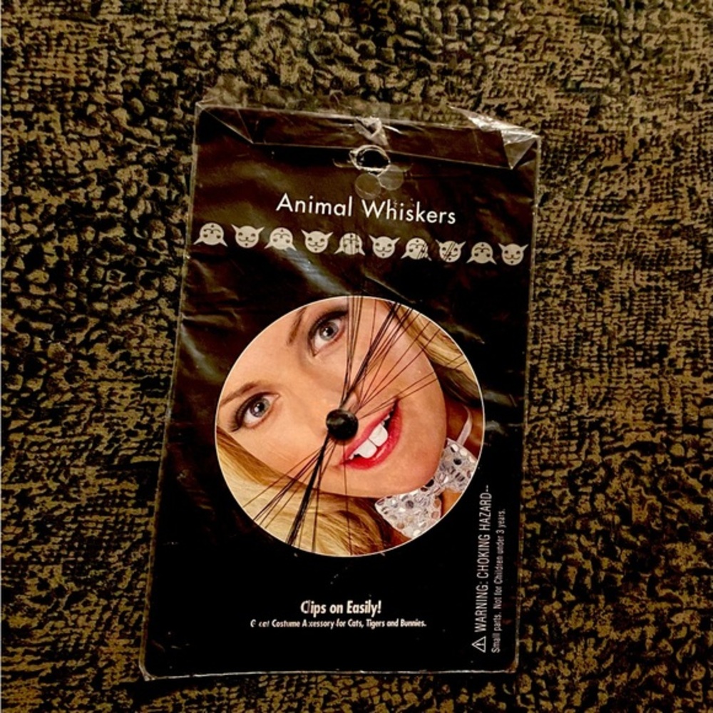 ANIMAL WHISKERS | Clip On Halloween Costume Accessory | Unisex